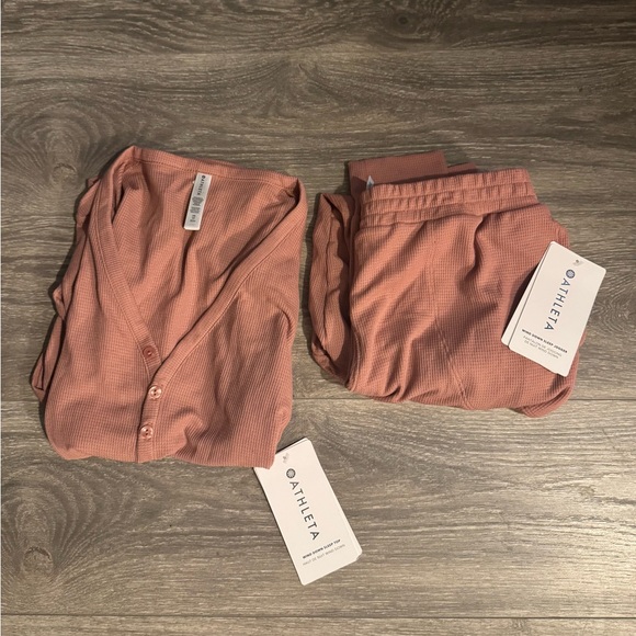 Athleta Pants - Athleta Wind Down Sleep Top & Jogger Set NWT Size XS